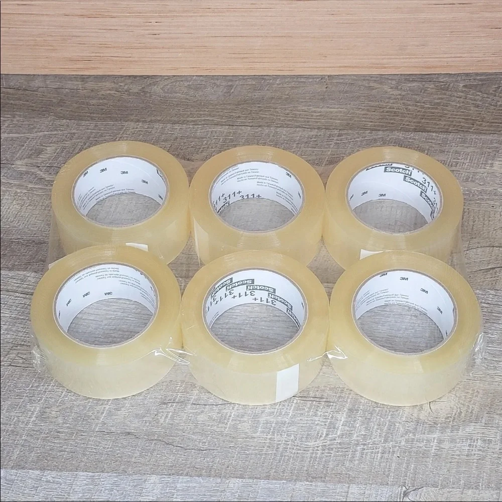 6 Scotch 3M Shipping Tape Clear 1.88in x 109yds per roll Lot of 6 Packing Tapes
